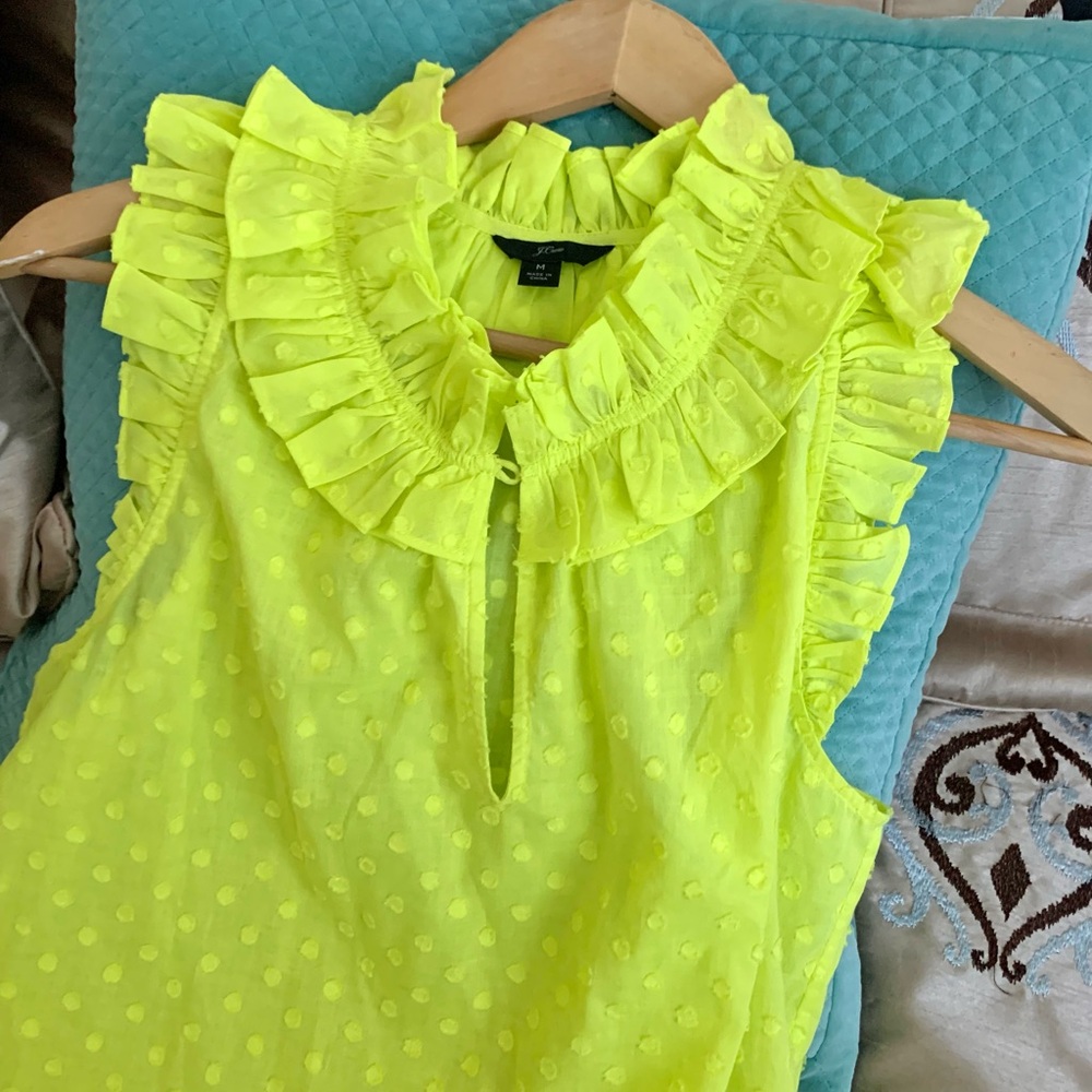 JCrew Ruffle Collar Top - Picture 4 of 11